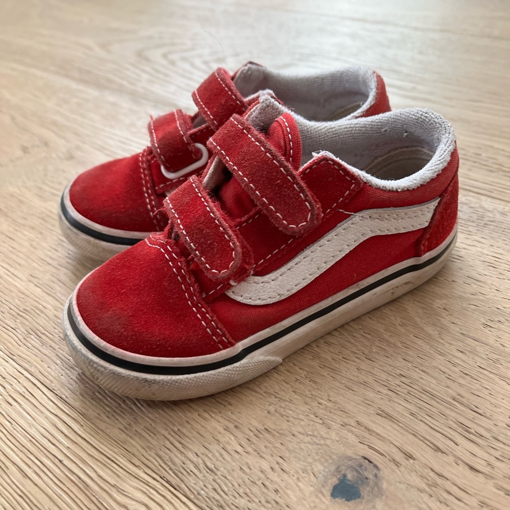 Vans toddler red size 7c